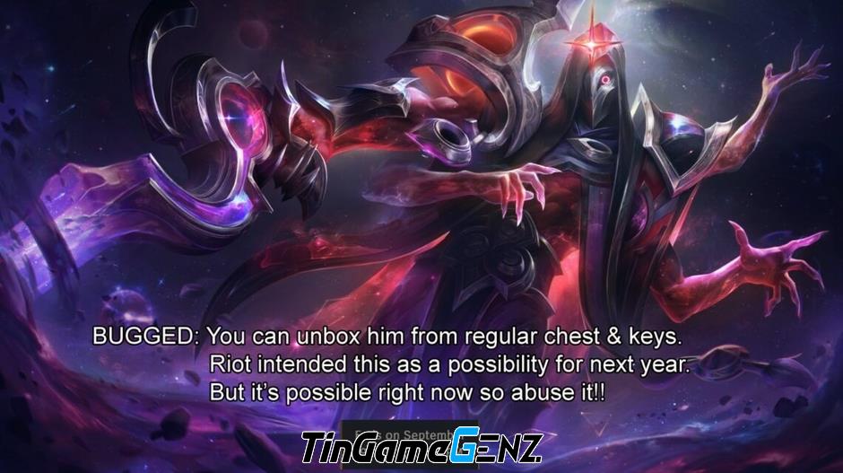 Nhận skin Jhin Vũ Trụ Hắc Ám qua Rương thường - Hướng dẫn trước khi đến với Riot.