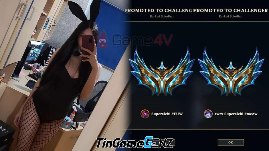 Nữ streamer gốc Việt gây bão quốc tế với 2 tài khoản Thách Đấu EUW trong LMHT