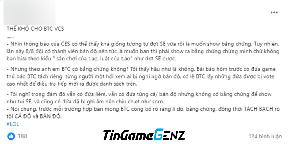 Playoffs VCS Mùa Xuân 2024 vẫn diễn ra, tương lai LMHT Việt Nam đang đối diện nguy cơ đen tối