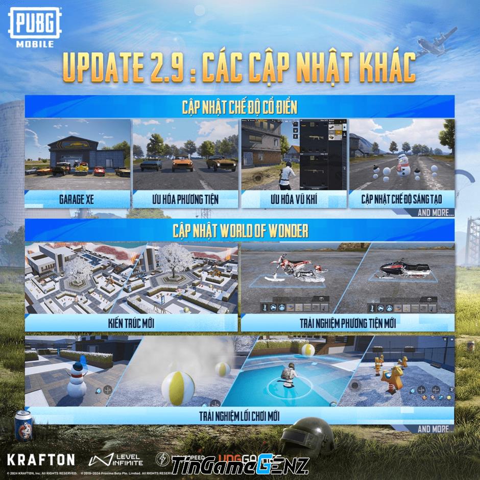 PUBG MOBILE ra mắt bản cập nhật 2.9, kết hợp sự kiện Lễ Hội Mùa Đông hấp dẫn.