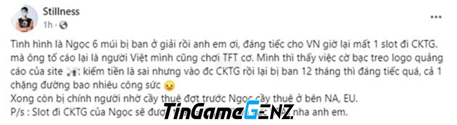 Riot Games cấm thi đấu tuyển thủ ĐRCL Việt Nam, mất slot tham dự CKTG