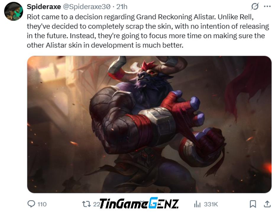 Riot Games Quyết Định Khai Tử Alistar Trong Đấu Trường Sinh Tử: Điều Gì Đang Xảy Ra? Riot Games Quyết Định Khai Tử Alistar Trong Đấu Trường Sinh Tử: Điều Gì Đang Xảy Ra?