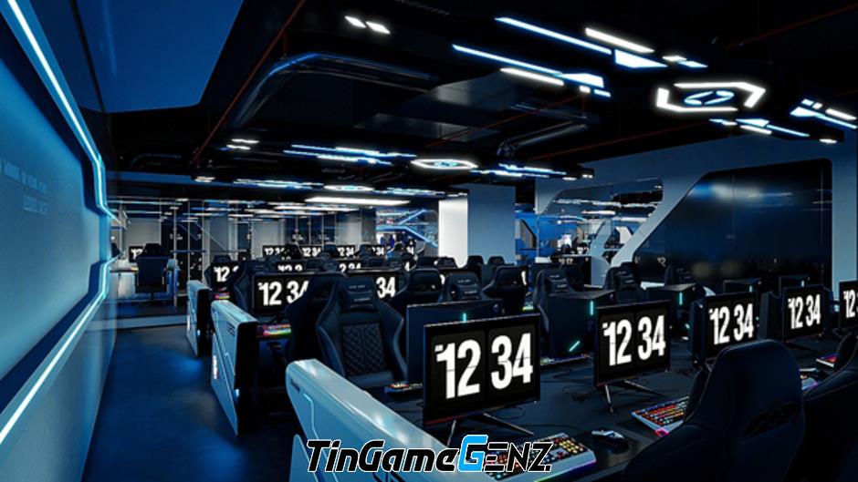 Sân khấu Esports chung kết NSOC 2023 - đấu trường quốc tế tại Việt Nam.