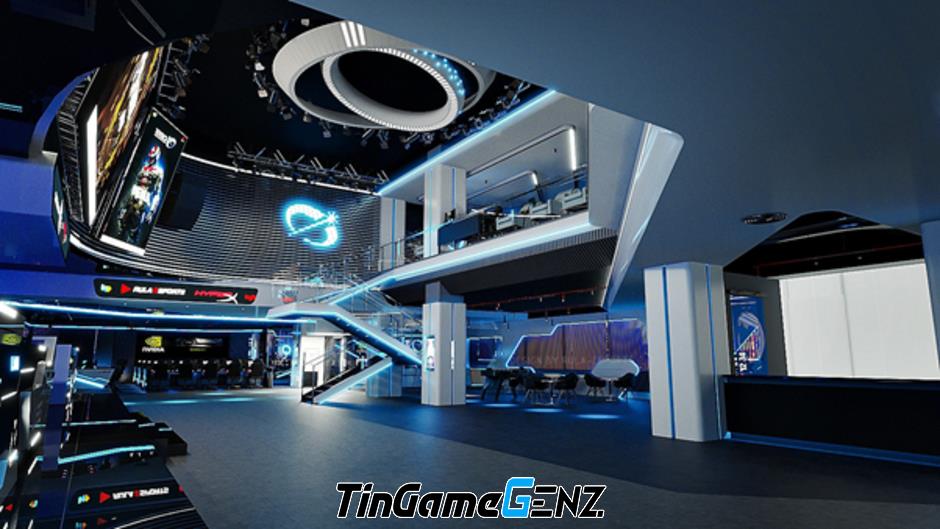 Sân khấu Esports chung kết NSOC 2023 - đấu trường quốc tế tại Việt Nam.