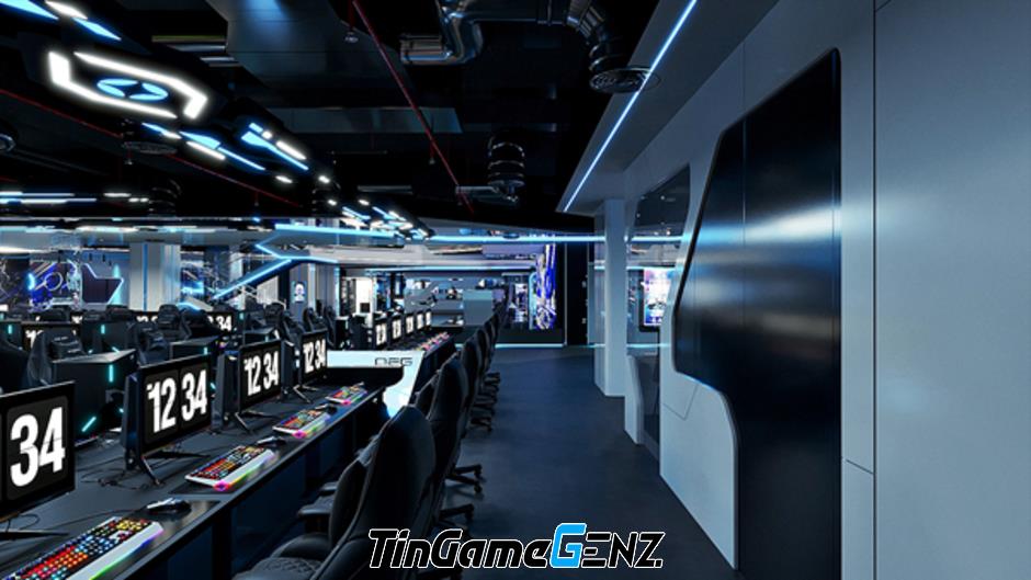 Sân khấu Esports chung kết NSOC 2023 - đấu trường quốc tế tại Việt Nam.