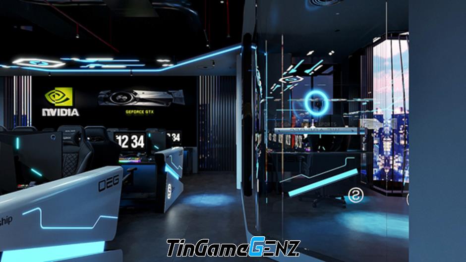 Sân khấu Esports chung kết NSOC 2023 - đấu trường quốc tế tại Việt Nam.