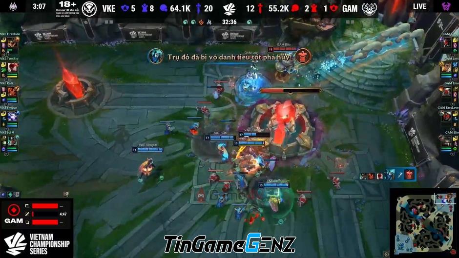 SofM và VKE hủy diệt GAM với tỷ số 2-0, tiến vào Playoffs VCS