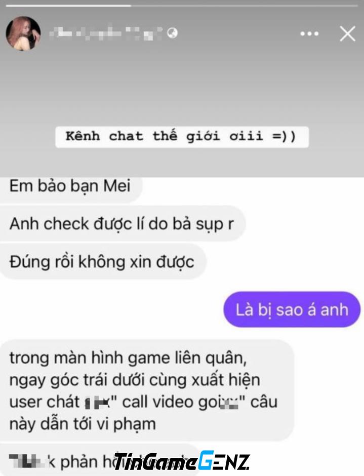 Streamer nữ Mei Mei từ Liên Quân Mobile bị sập live vì nội dung liên quan đến 18+