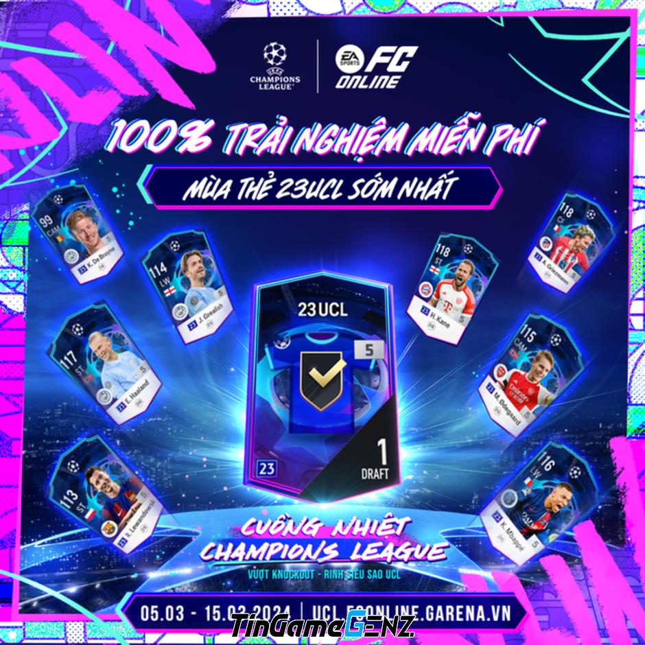 Sự kiện Cuồng Nhiệt Champions League trên FC Online: Những điều thú vị bạn cần biết