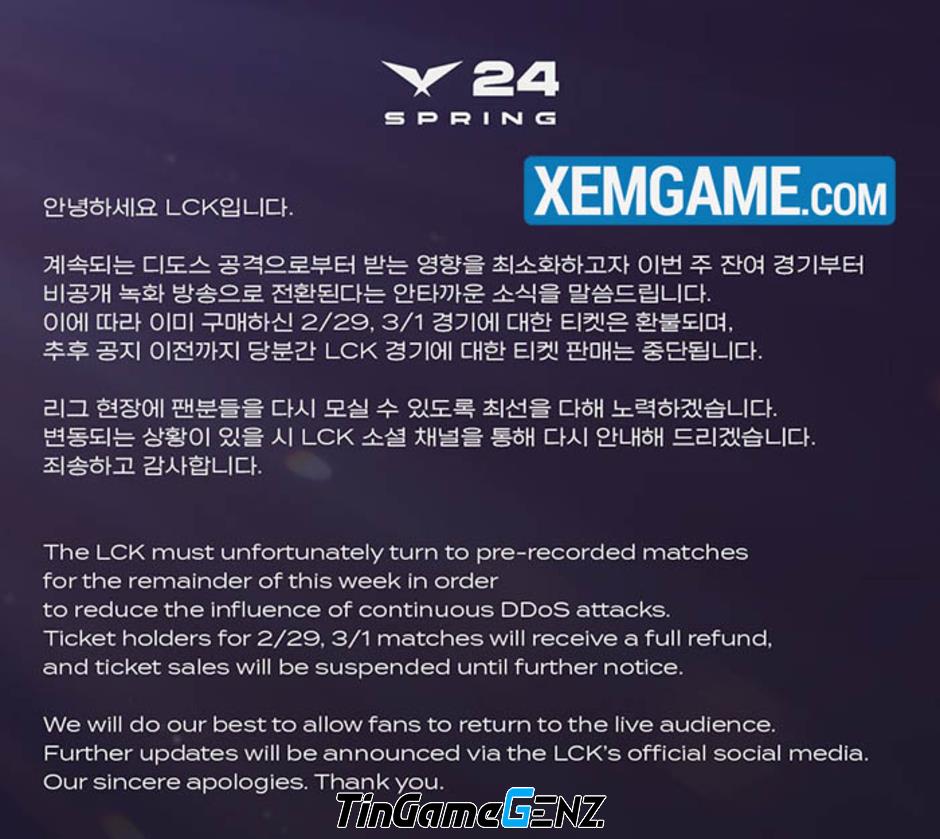 T1 là đội tuyển đầu tiên vào Playoffs LCK Mùa Xuân 2024, không còn lo ngại về vấn đề DDoS