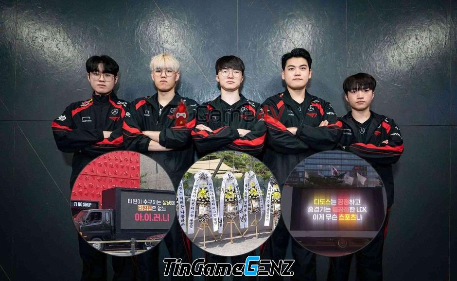 T1 và Riot Games nhận xe tải cùng hoa tang sau vụ việc tại KT trong LMHT