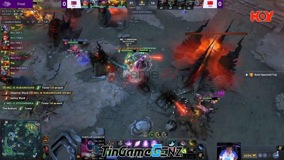 Trung Quốc vô địch Dota 2 tại Asian Games 2022, đánh bại Mông Cổ 2-1 và giành Huy chương vàng.