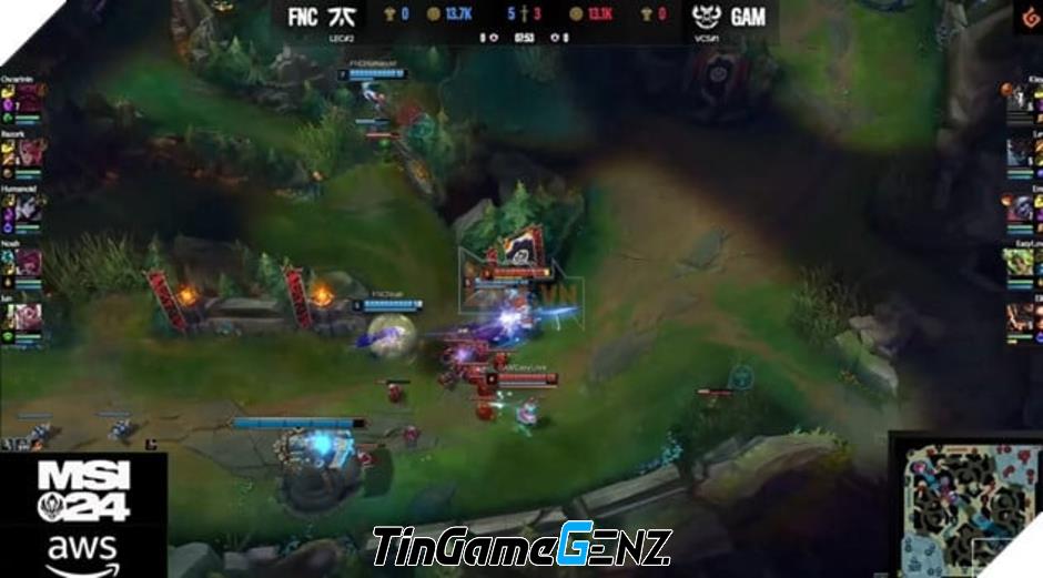 Tuyển thủ GAM bị đánh giá không hiệu quả trận đấu với FNC tại MSI 2024