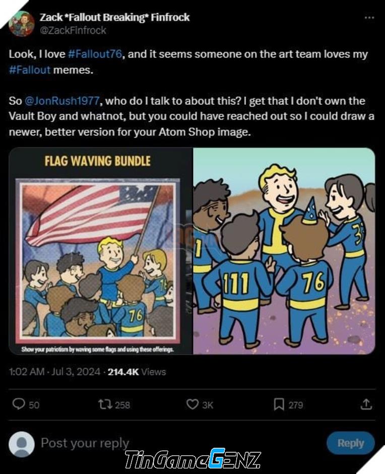 Bethesda bị tố lạm dụng Fan Art trong Fallout 76 và cách giải quyết điểm 10