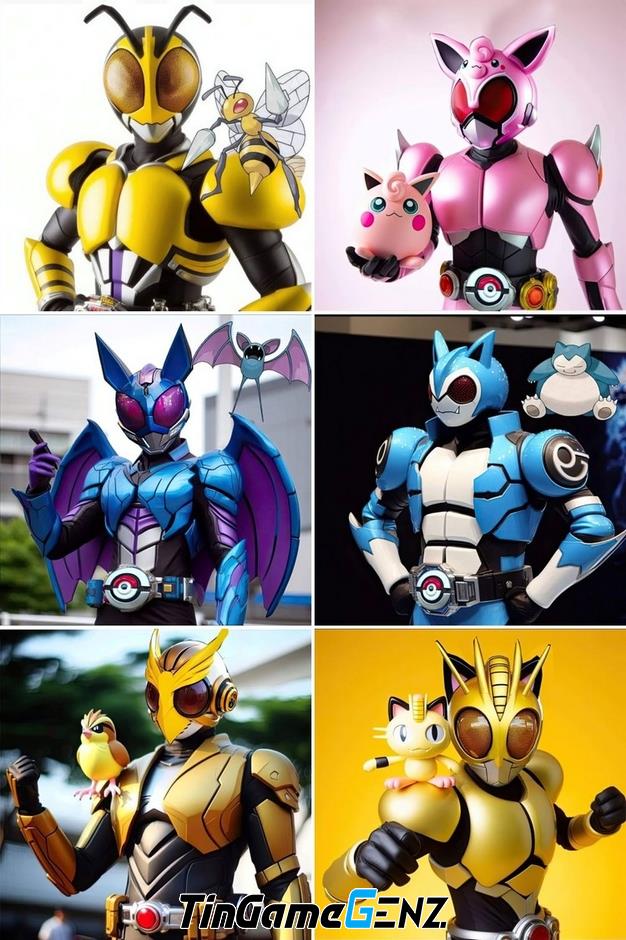 Bộ ảnh Fan art Kamen Rider hóa thân từ Pokémon