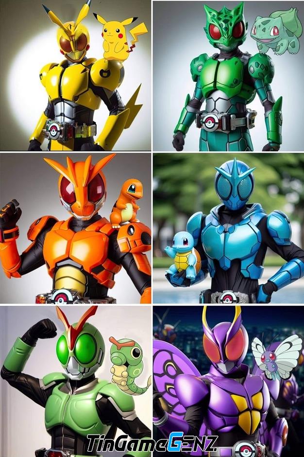 Bộ ảnh Fan art Kamen Rider hóa thân từ Pokémon