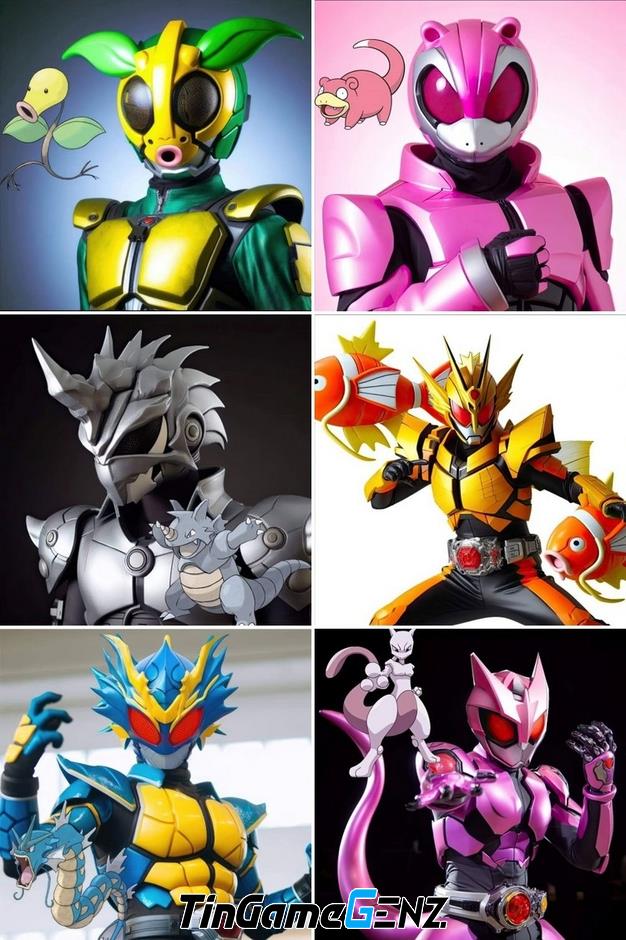 Bộ ảnh Fan art Kamen Rider hóa thân từ Pokémon