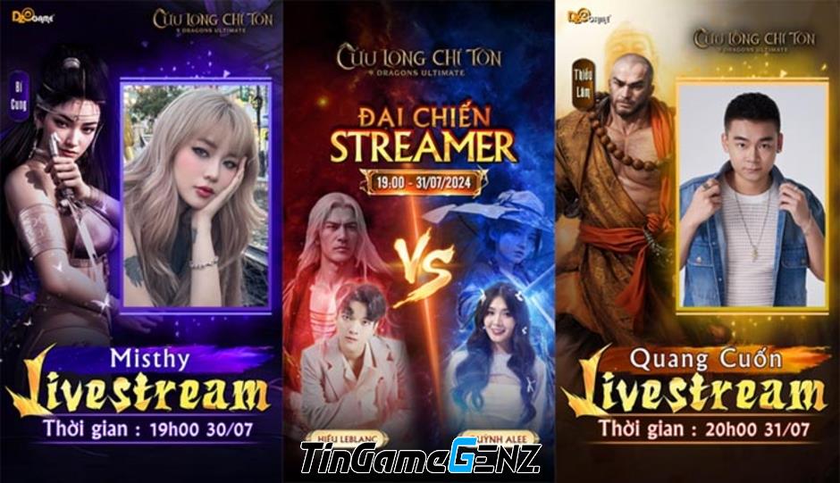 Cộng đồng Streamer hào hứng chuẩn bị đại chiến giành ngôi vương Cửu Long Chí Tôn.