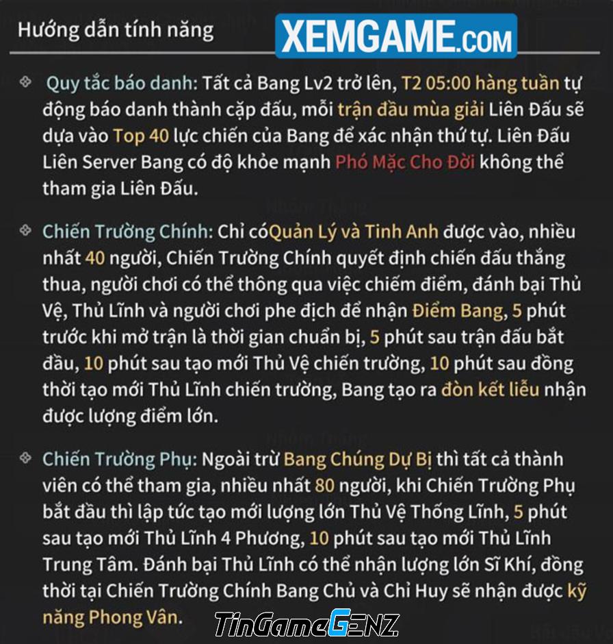 Game thủ Việt tuyển quân chuẩn bị cho Bang Chiến Thiên Nhai Minh Nguyệt Đao VNG