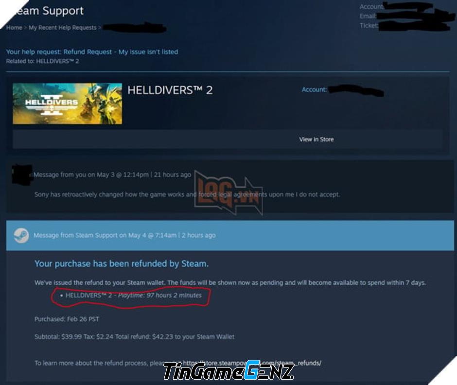 Helldivers 2 rút khỏi gần 200 quốc gia, Steam mở rộng quyền hoàn tiền cho sản phẩm.