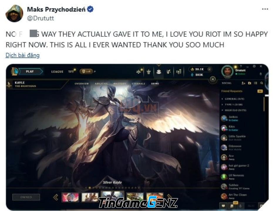 Nam game thủ gây sốt khi gửi email xin trang phục hiếm LMHT từ Riot Games và cái kết bất ngờ!