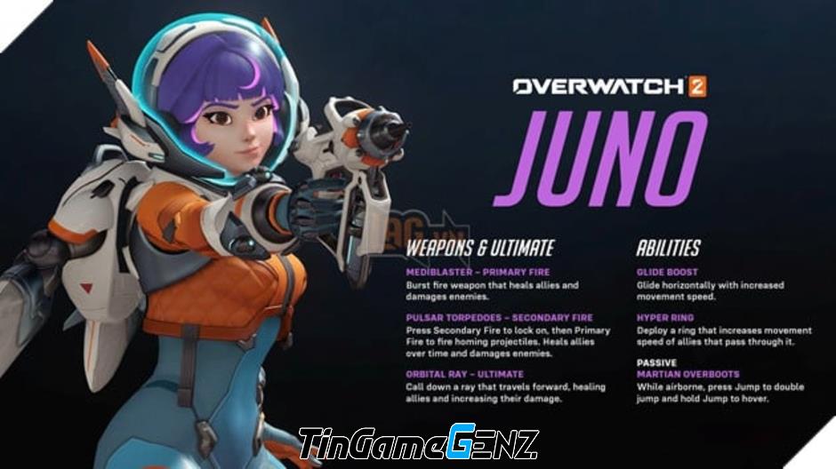 Overwatch 2: Thông Tin Chi Tiết Về Hero Mới Juno Sắp Ra Mắt