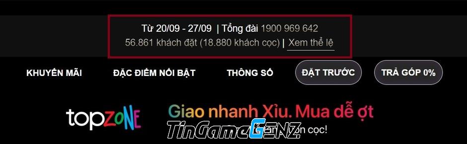 “iPhone 16 Series Gây Bão: TopZone Đạt 50.000 Đơn Đặt Trước Chỉ Trong Một Sáng”