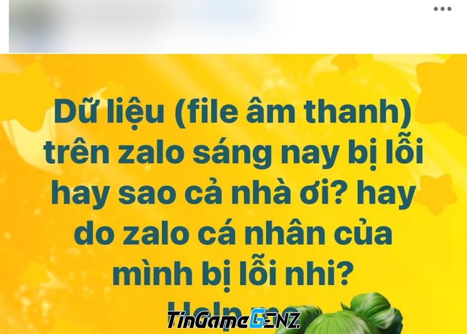 **Zalo Gặp Sự Cố: Người Dùng Kêu Cứu Vì Không Thể Gửi và Nhận Tập Tin**