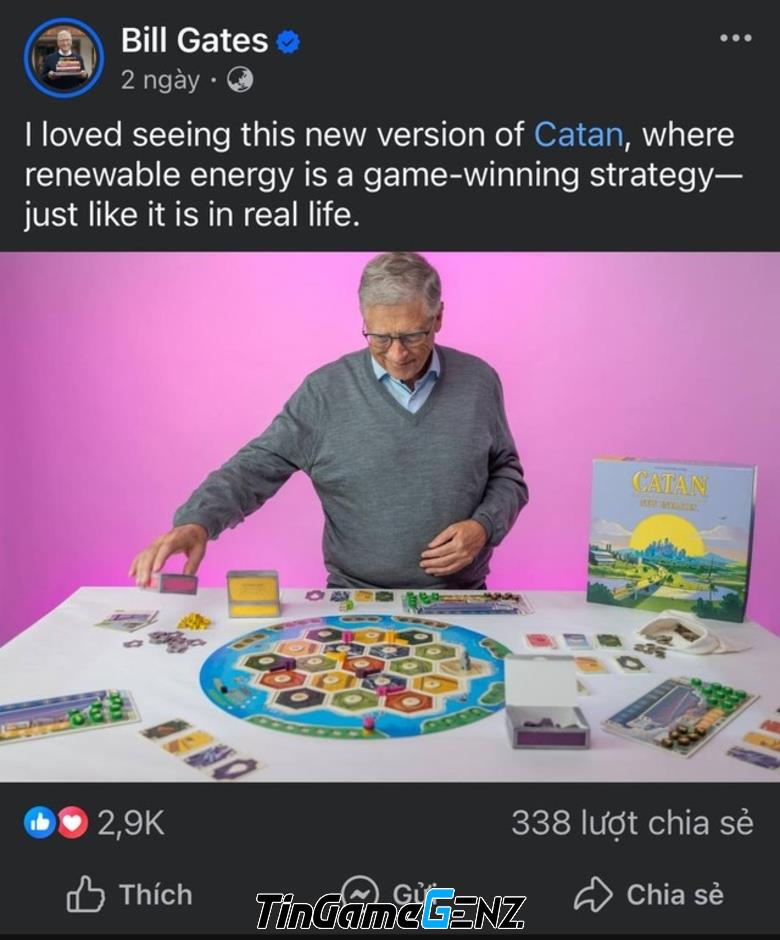 68 tuổi, Bill Gates vẫn đam mê chơi board game