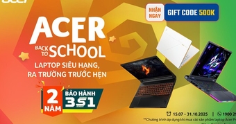 "Acer Việt Nam Khai Mạc Chương Trình Khuyến Mãi Back To School 2025: Sở Hữu Laptop Siêu Cấp Ngay - Bước Ra Trường Nhanh Chóng!"