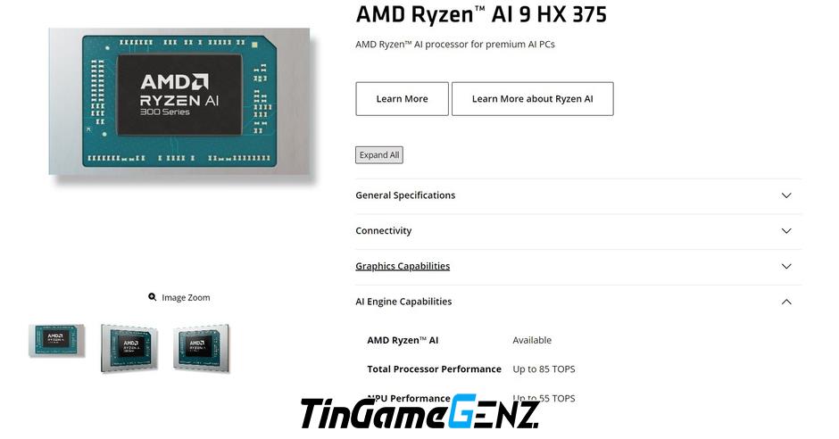 AMD ra mắt Ryzen AI 9 HX 375 