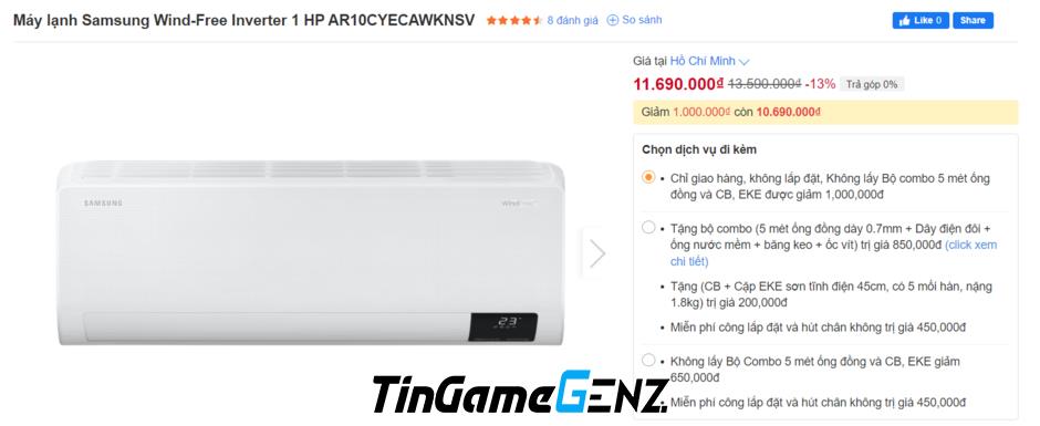 Bảng giá điều hòa Samsung Inverter tháng 6: Giảm 12 triệu đồng