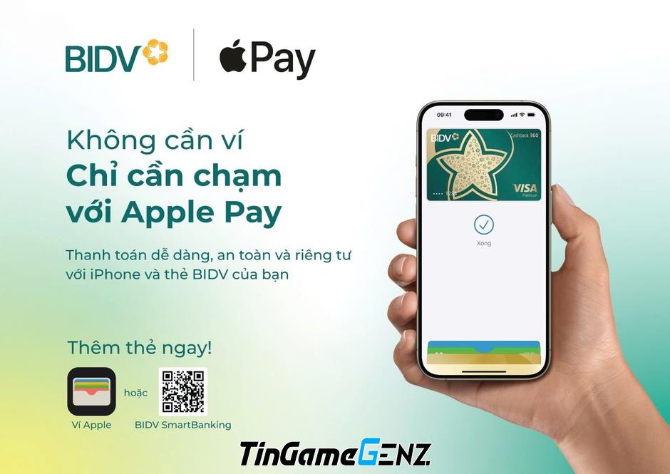 BIDV ra mắt dịch vụ thanh toán Apple Pay cho chủ thẻ