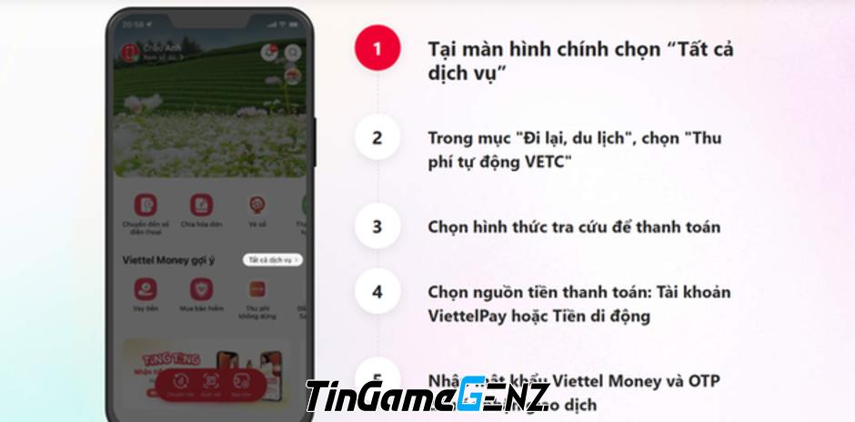 Cách sử dụng điện thoại di động để nộp phí VETC tự động