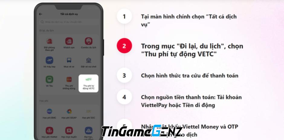 Cách sử dụng điện thoại di động để nộp phí VETC tự động