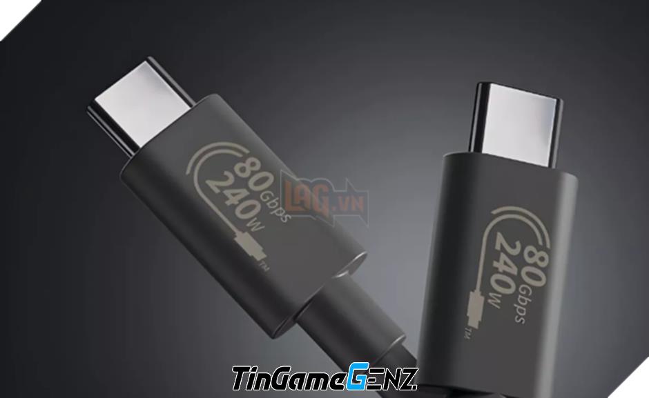 "Cáp USB4 2.0 Đầu Tiên Trên Thế Giới: Tăng Tốc Độ Kết Nối Đến 80Gbps"