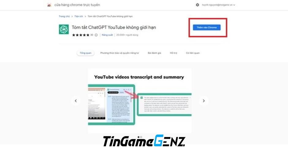 Chat GPT: Hướng dẫn sử dụng để tóm tắt nội dung video trên Youtube.