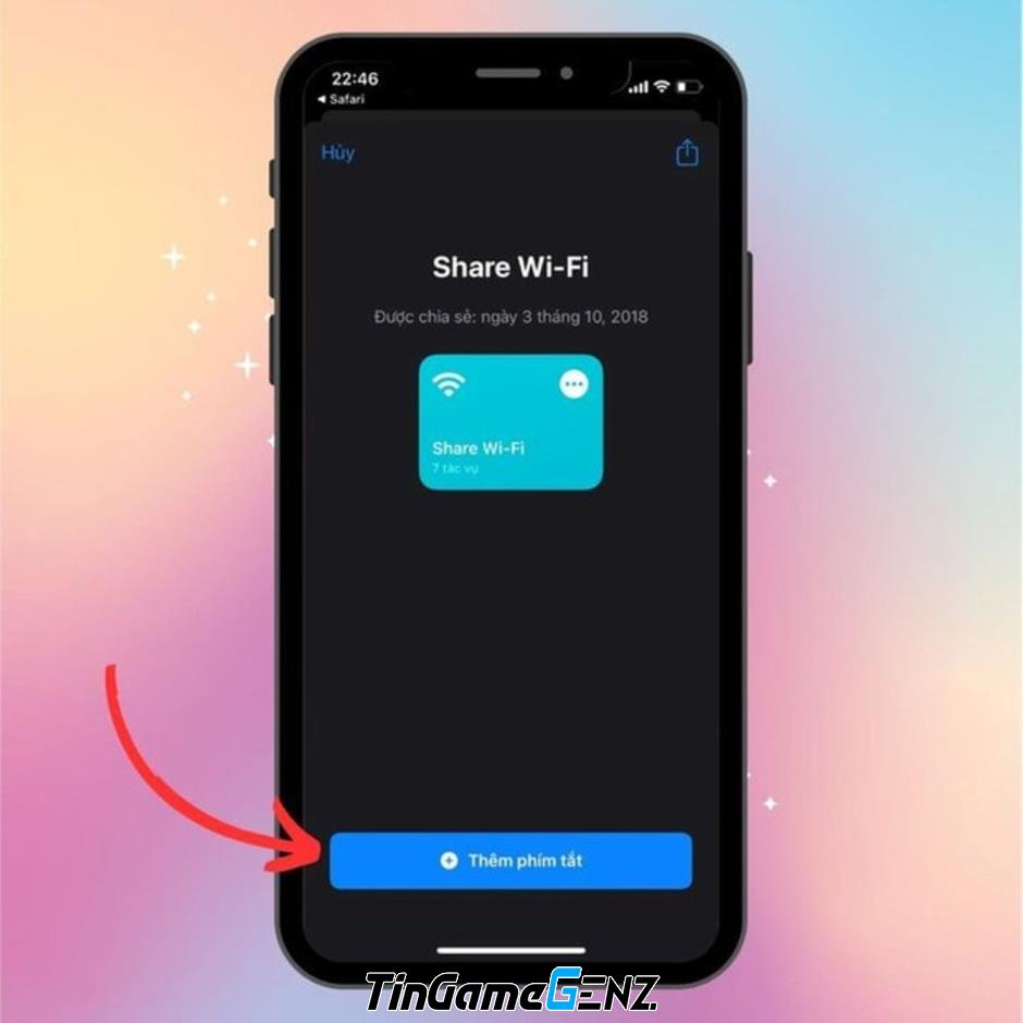 Chia sẻ wifi trên iPhone bằng mã QR