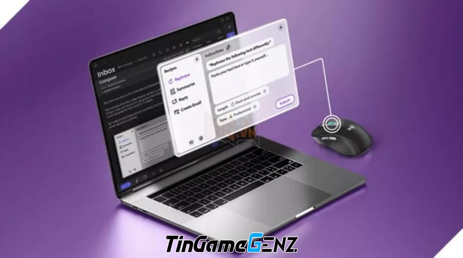 Chuột văn phòng Logitech tích hợp trí tuệ nhân tạo AI