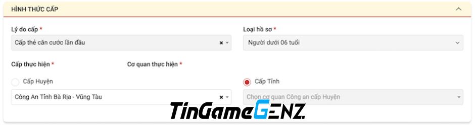 Đăng ký căn cước gắn chip cho trẻ dưới 6 tuổi: Hướng dẫn nhanh, dễ dàng và miễn phí.