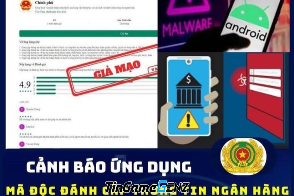 Đánh cắp thông tin ngân hàng qua cài ứng dụng độc hại