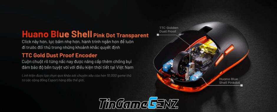 Đánh giá HyperWork Helios - chuột gaming không dây siêu nhẹ 59g