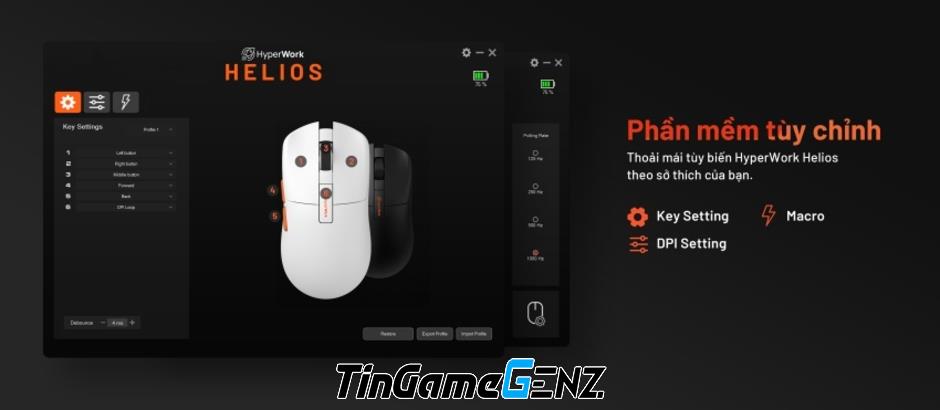 Đánh giá HyperWork Helios - chuột gaming không dây siêu nhẹ 59g