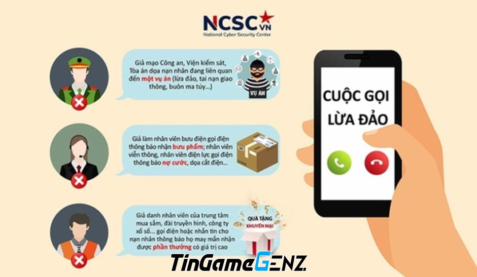 Đề phòng cuộc gọi lừa đảo giả danh cán bộ nhà nước Thuế, Công an, Viện Kiểm Sát,...