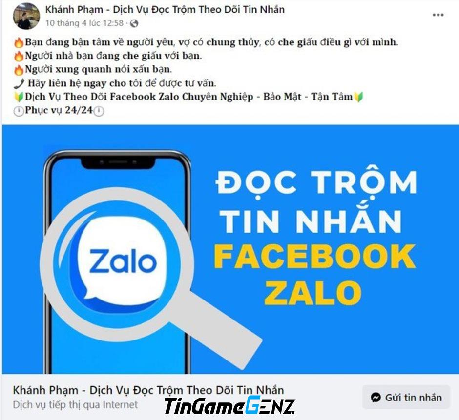 Dịch vụ đọc tin nhắn gây hoảng loạn