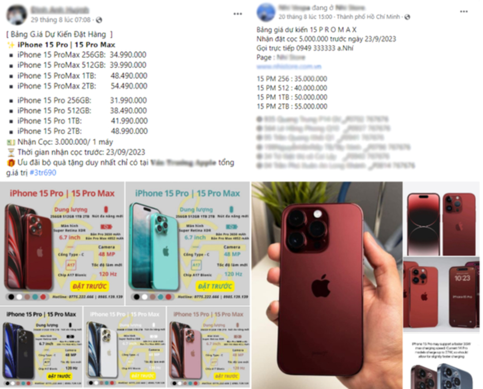 Dịch vụ thu tiền trước cho iPhone 15 đang trở thành một thị trường phát triển, với giá lên đến 55 triệu đồng.