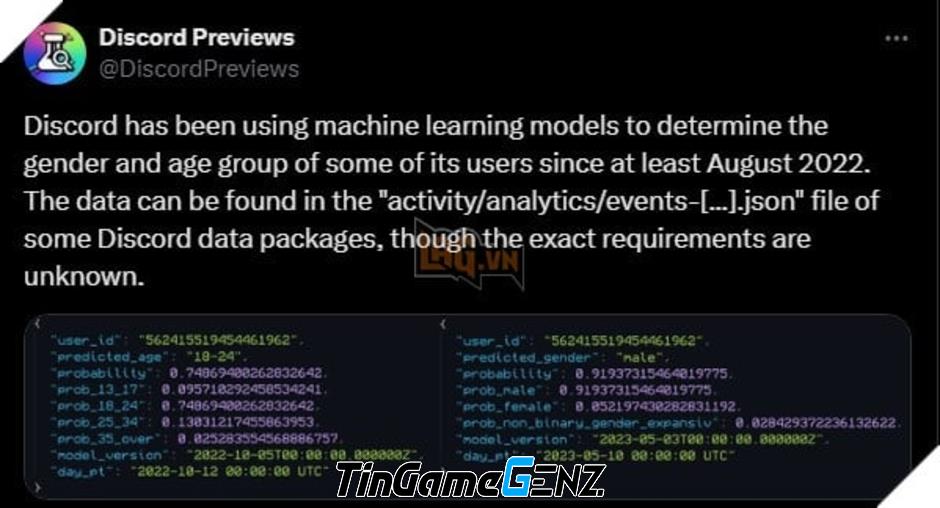 Discord bị cáo buộc dự đoán giới tính người dùng bằng trí tuệ nhân tạo