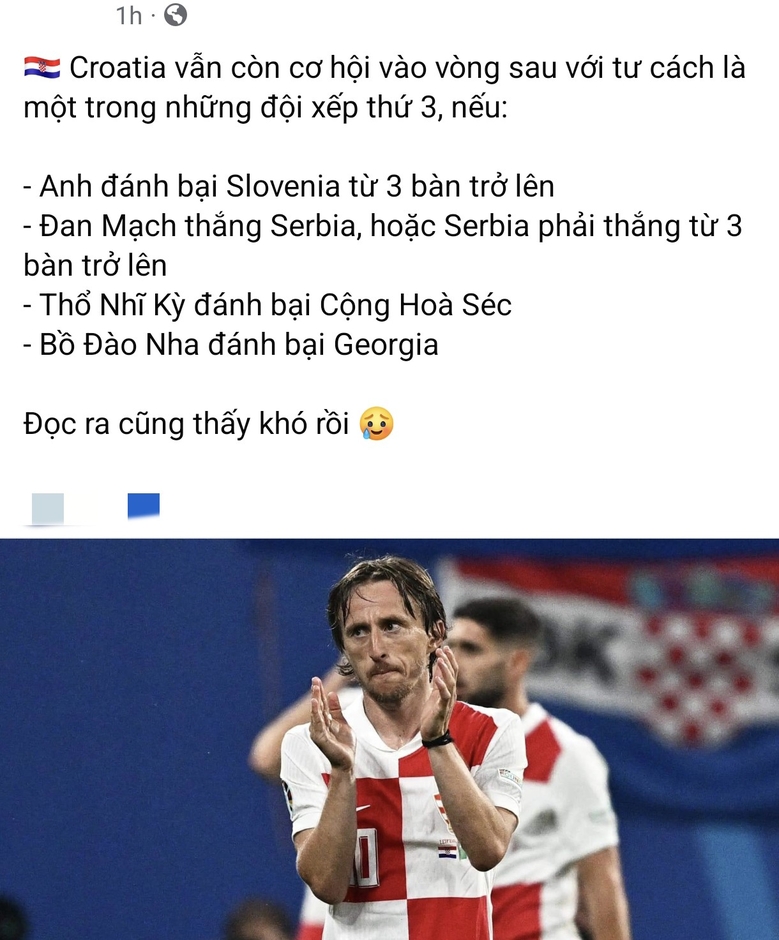 EURO 2024: Modric gây tiếc nuối với pha phản công ở phút 90+8 trận Croatia - Italia, dân mạng thể hiện sự thương xót