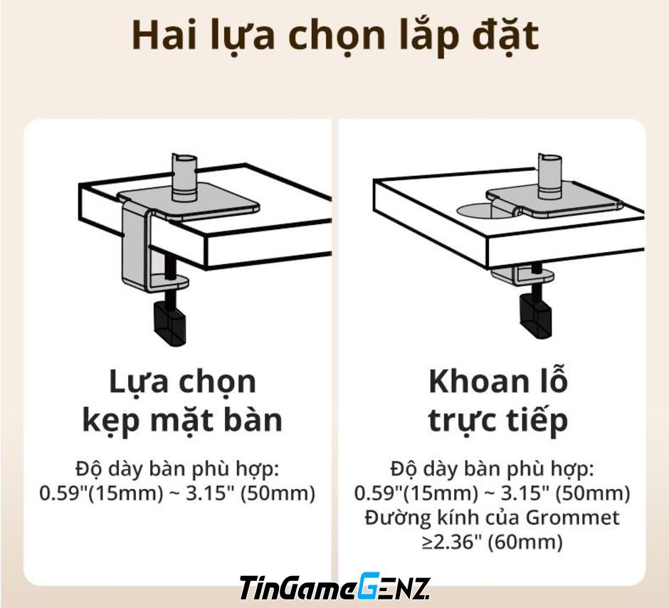 Giá đỡ màn hình đơn AOC ARM AM400 và đôi AM420: Làm việc hiệu quả và thoải mái hơn