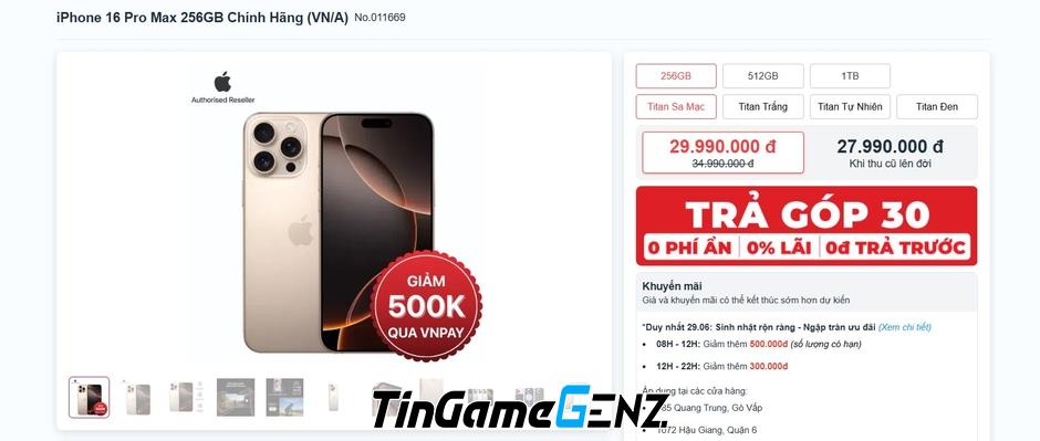 Giá iPhone giảm mạnh tại Việt Nam: Cơ hội vàng cho game thủ và người tiêu dùng!